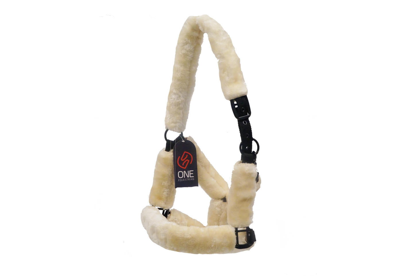One Headcollar nylon with shee pskin