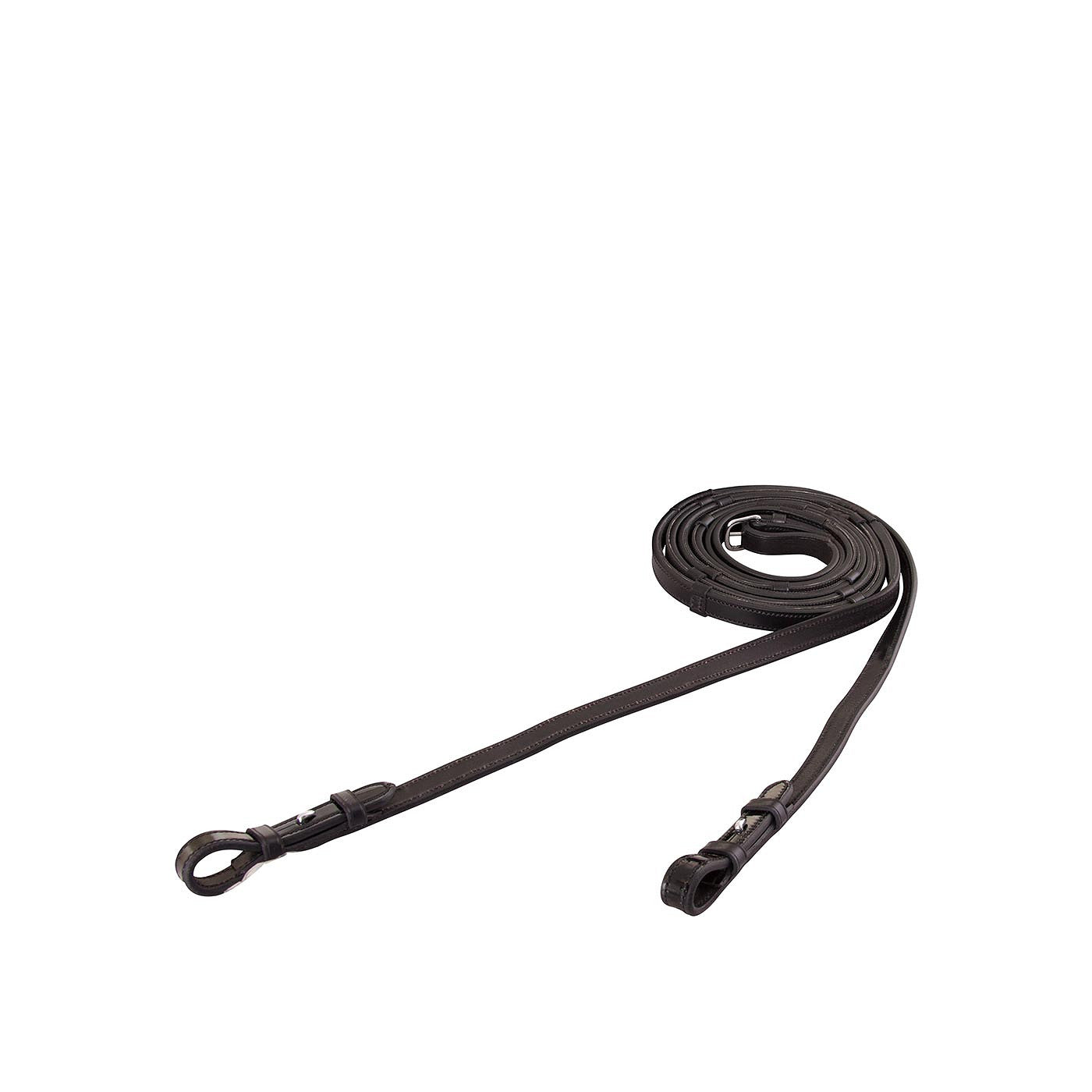 BR Grip Rein Patent Leather non-skid+stops 16mm blind
