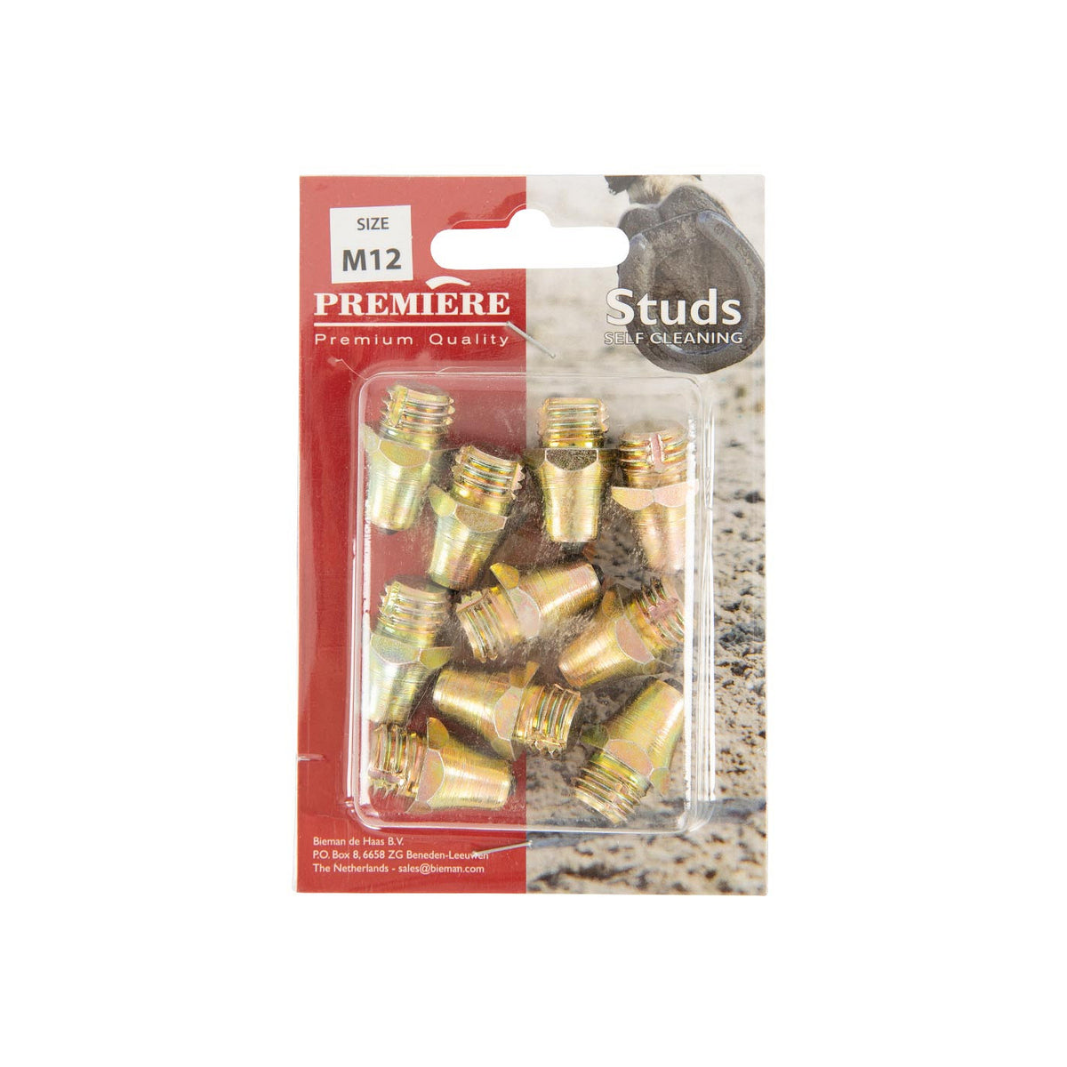 Studs Prem.selfclean M12 point 6-sides14mm set/10st.