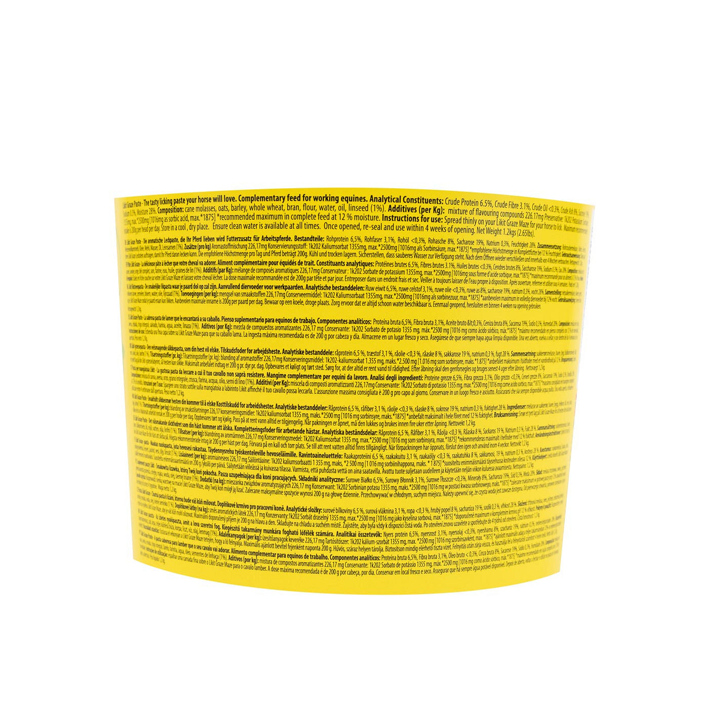 The Graze Paste lick paste has been specially developed to cover the Graze Maze lick mat (article 825977). The paste tastes delicious and is slightly sticky to ensure that food and treats easily adhere to the paste on the Graze Maze lick mat.