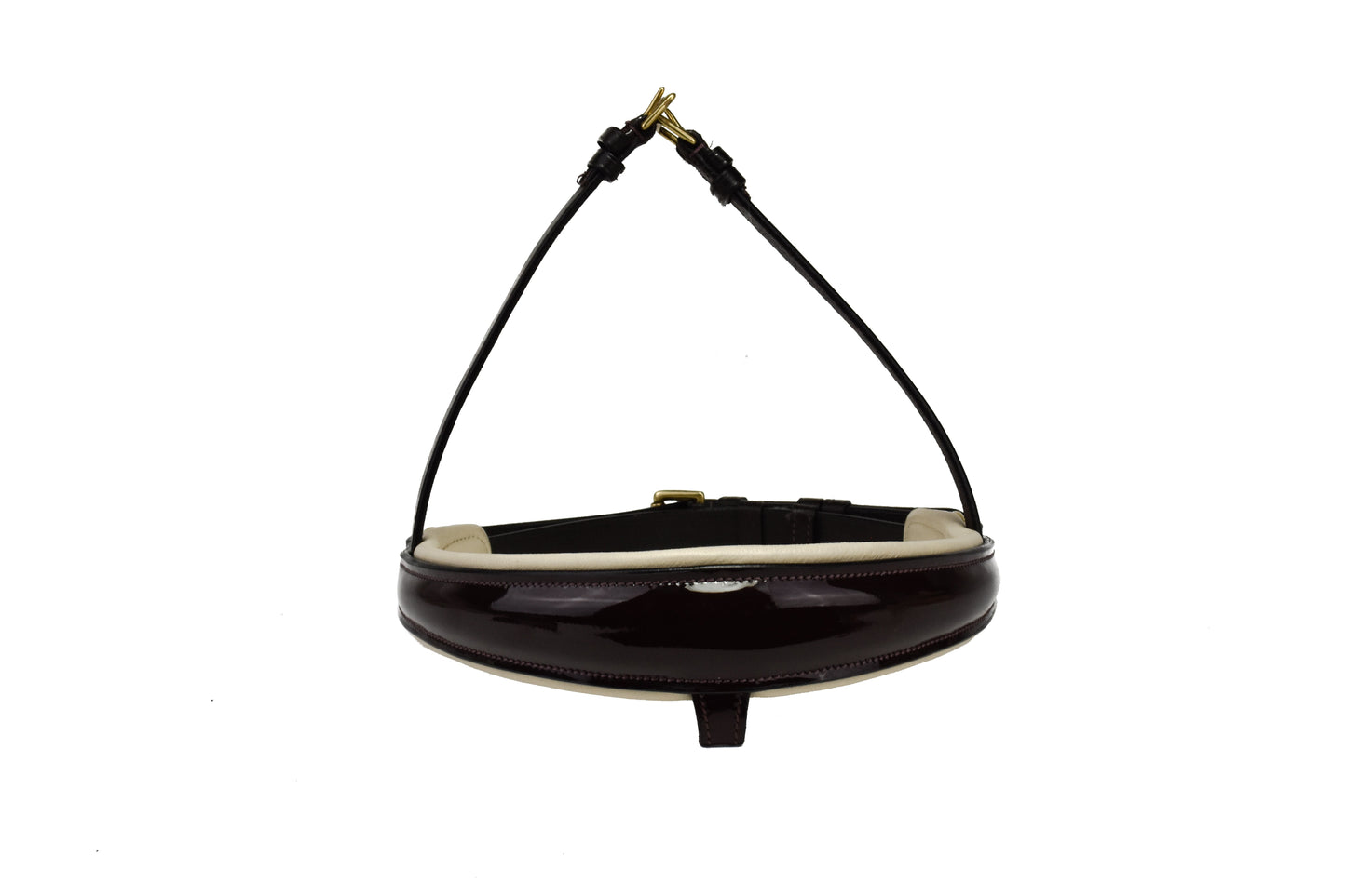 Bridle2Fit Noseband S3 - havanna patent/cream