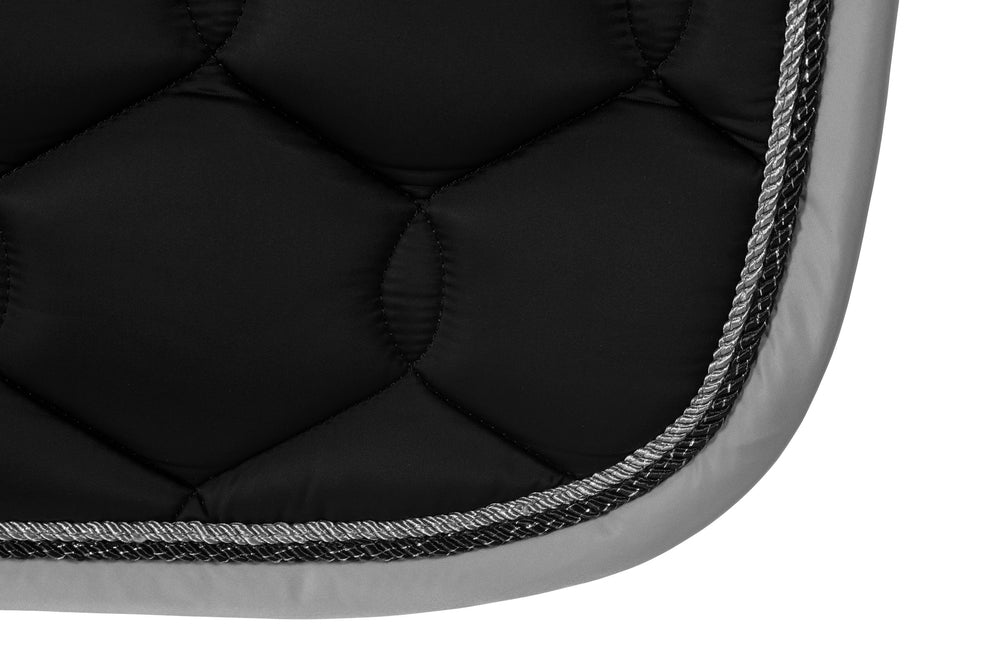 Eskadron Glossy Wave Contrast Zadeldek - black