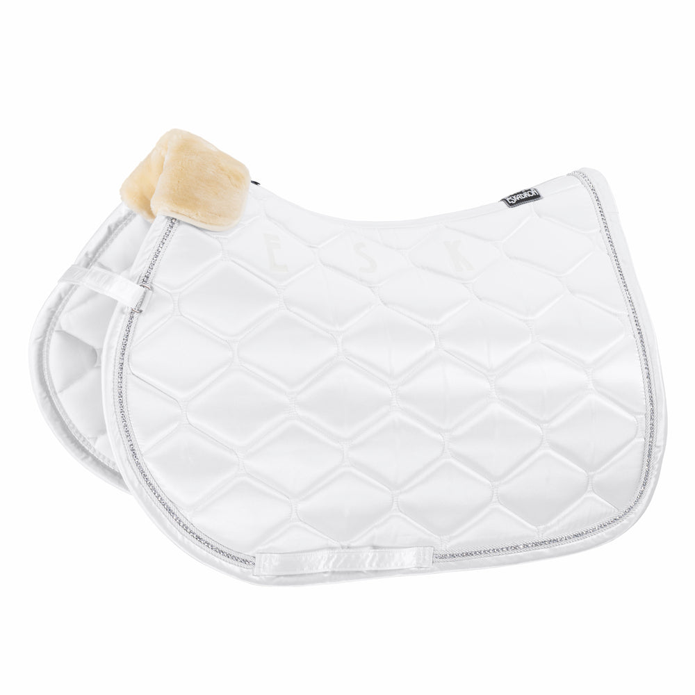 Eskadron Satin Crystal Zadeldek - white