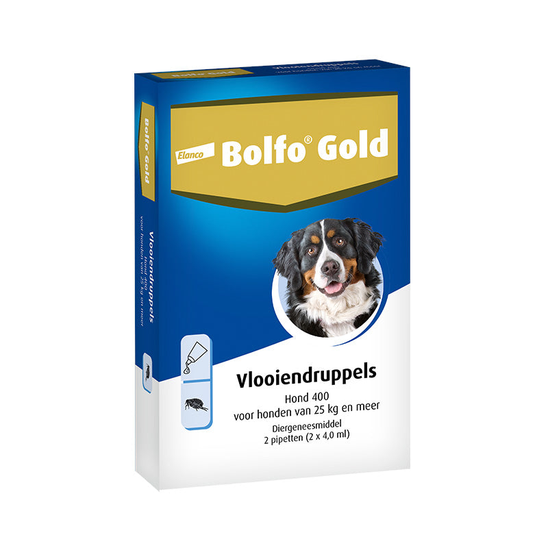 Bolfo Gold Hond 400 - > 25 kg - 2 pip - REG NL 10048