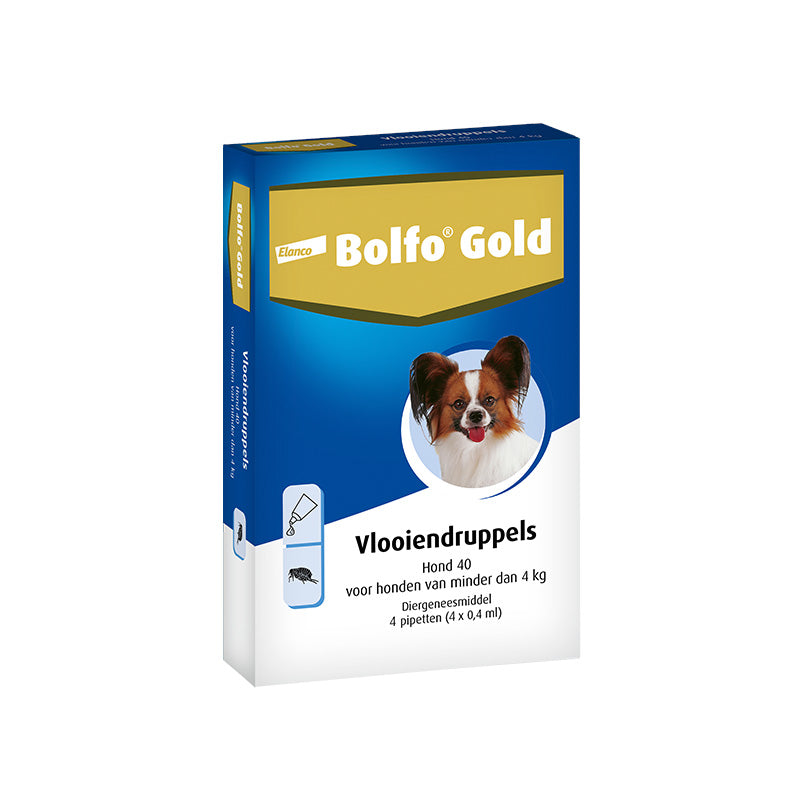 Bolfo Gold Hond 40 - < 4 kg - 4 pip - REG NL 10045