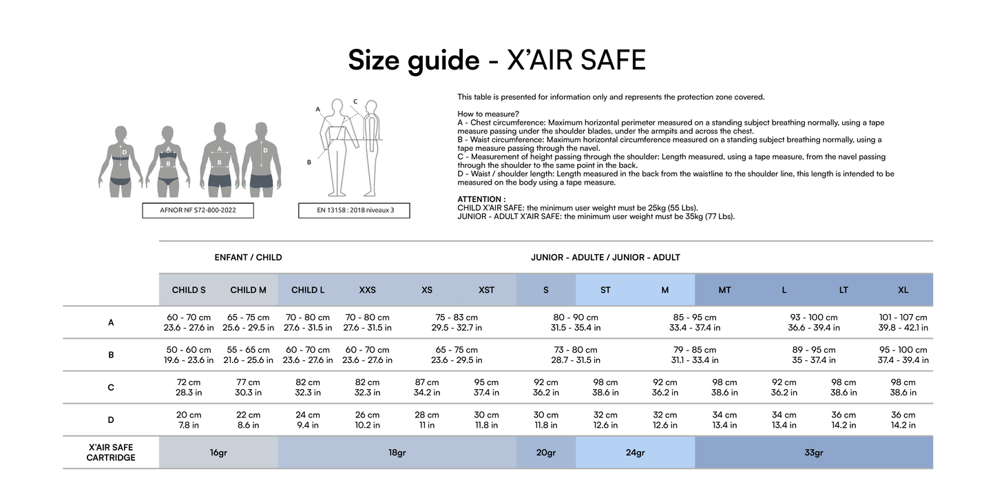 Freejump X'air Safe - Bodyprotector & Airbag in één