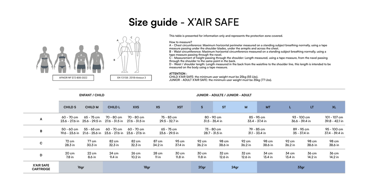 Freejump X'air Safe - Bodyprotector & Airbag in één