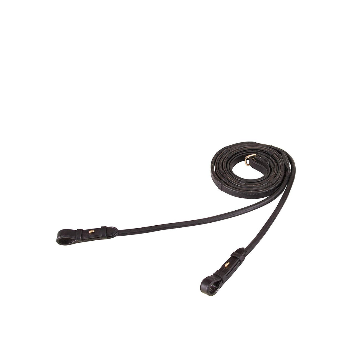 BR Grip Rein Leather non-skid round sewed Stops 16mm blind