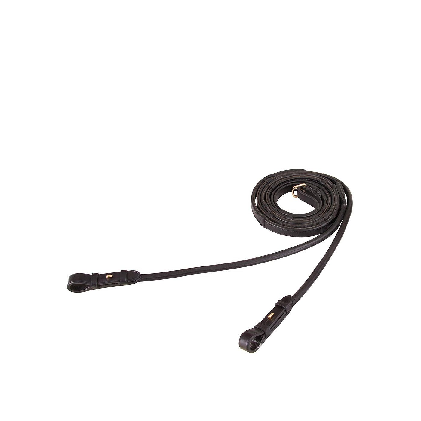 BR Grip Rein Leather non-skid round sewed Stops 16mm blind