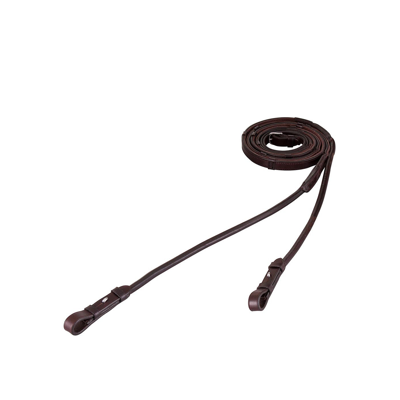 BR Grip Rein Leather non-skid round sewed Stops 16mm blind