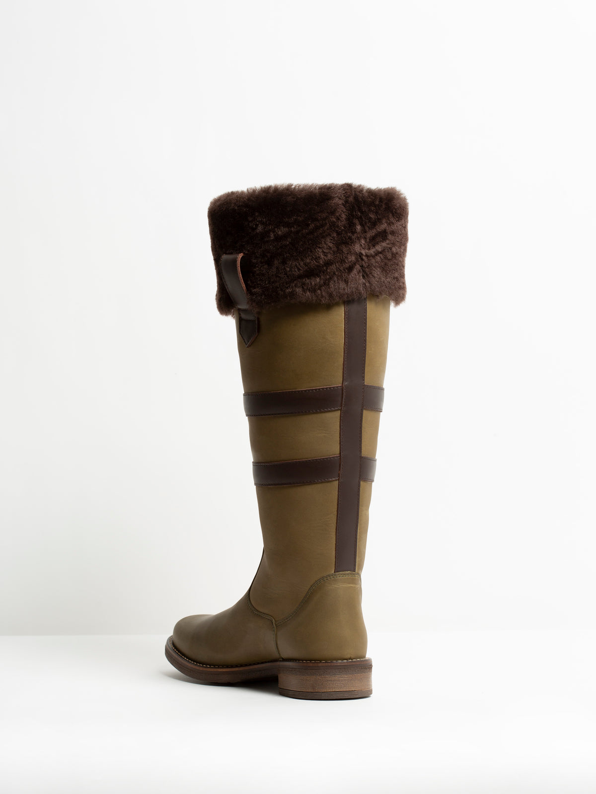 Kingsley Helsinki Schapenvacht – Outdoorlaars olijf groen met bruin