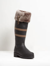 Kingsley Helsinki Schapenvacht – Outdoorlaars Zwart met Taupe