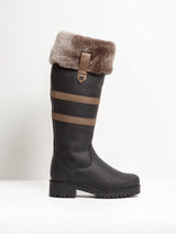 Kingsley Helsinki Schapenvacht – Outdoorlaars Zwart met Taupe