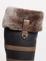 Kingsley Helsinki Schapenvacht – Outdoorlaars Zwart met Taupe