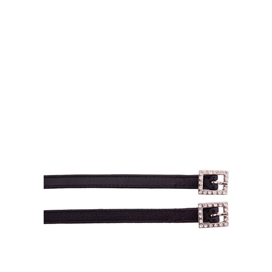 Spur straps Premiere lthr w/cr ystal buckles PU5pr
