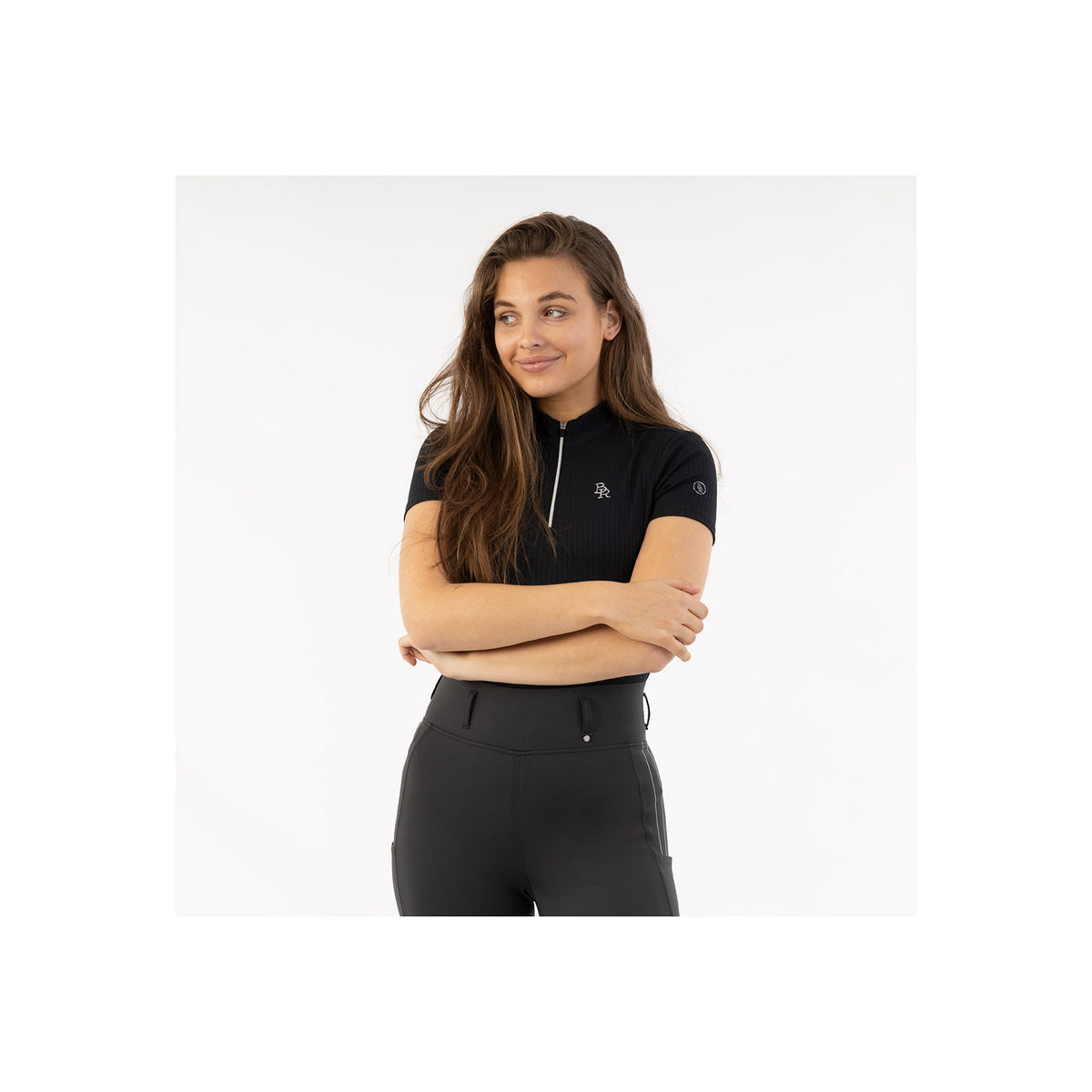 BR Half-Zip Short Sleeve Shirt Kim Ladies