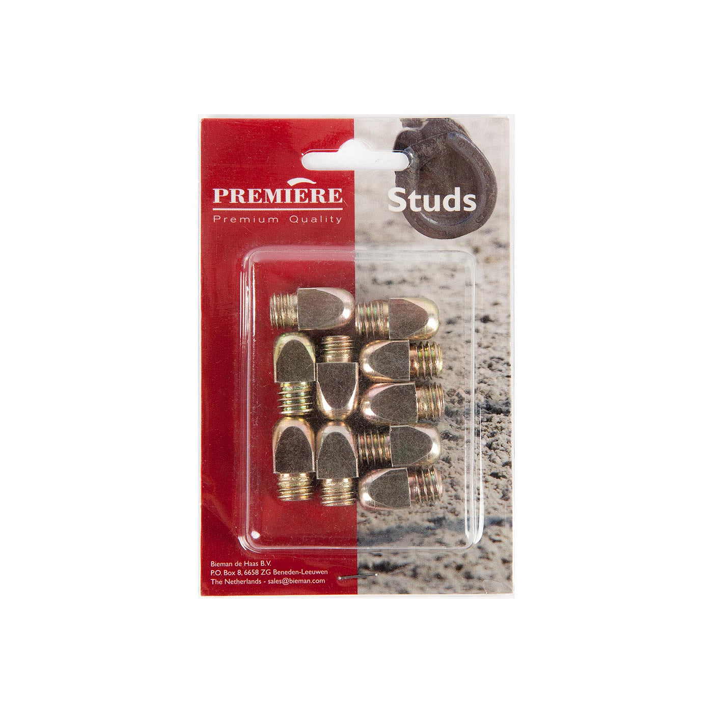 Studs Premiere steel W3/8 flat  10mm set/10 pcs