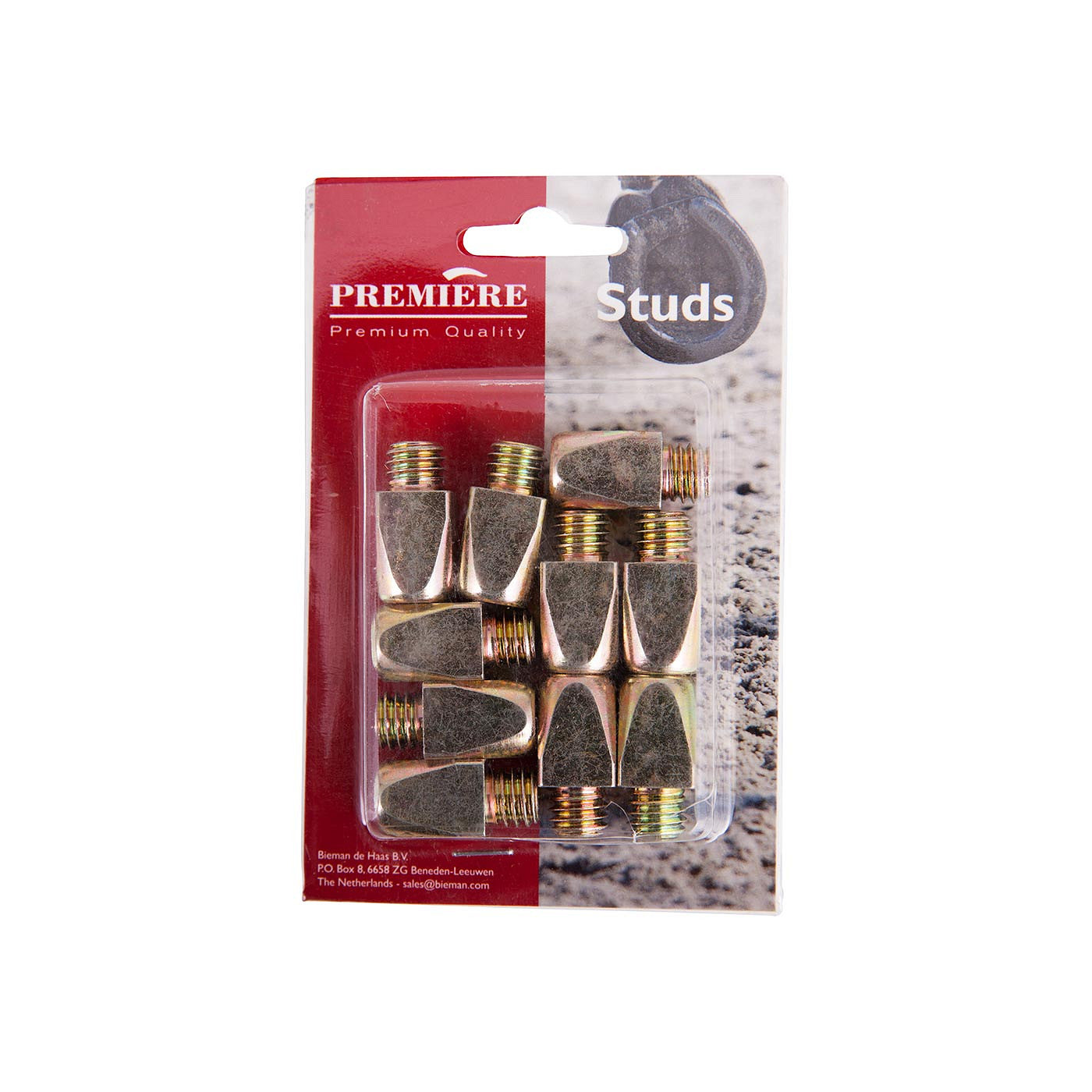 Studs Premiere steel W3/8 flat  12mm set/10 pcs
