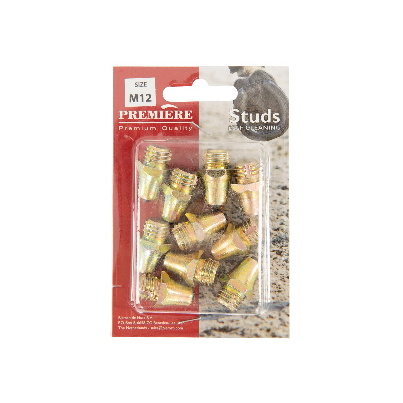 Studs Prem.selfclean M12 point 6-sides14mm set/10st.