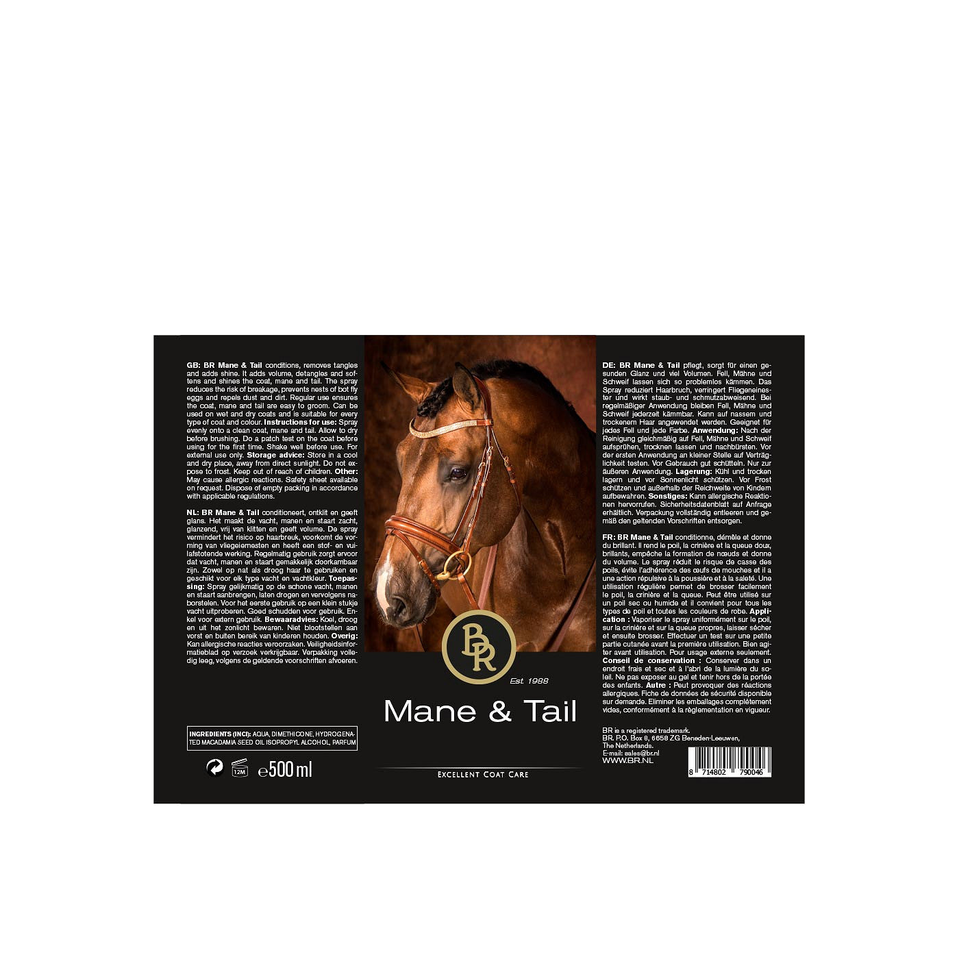 Mane/tail lotion BR 500ml spray PU6