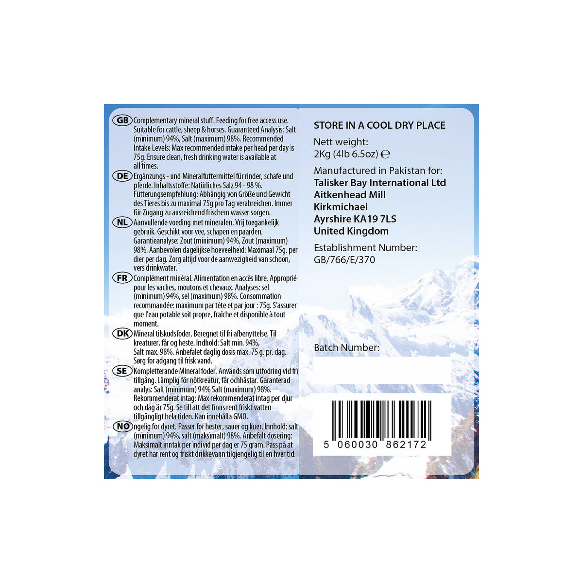 Saltlicks Likit ICE 2kg Himala yan Rock salt PU10