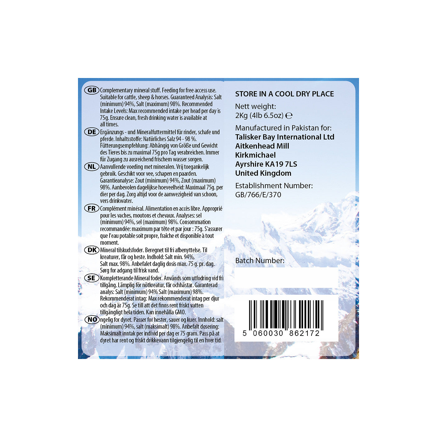 Saltlicks Likit ICE 2kg Himala yan Rock salt PU10