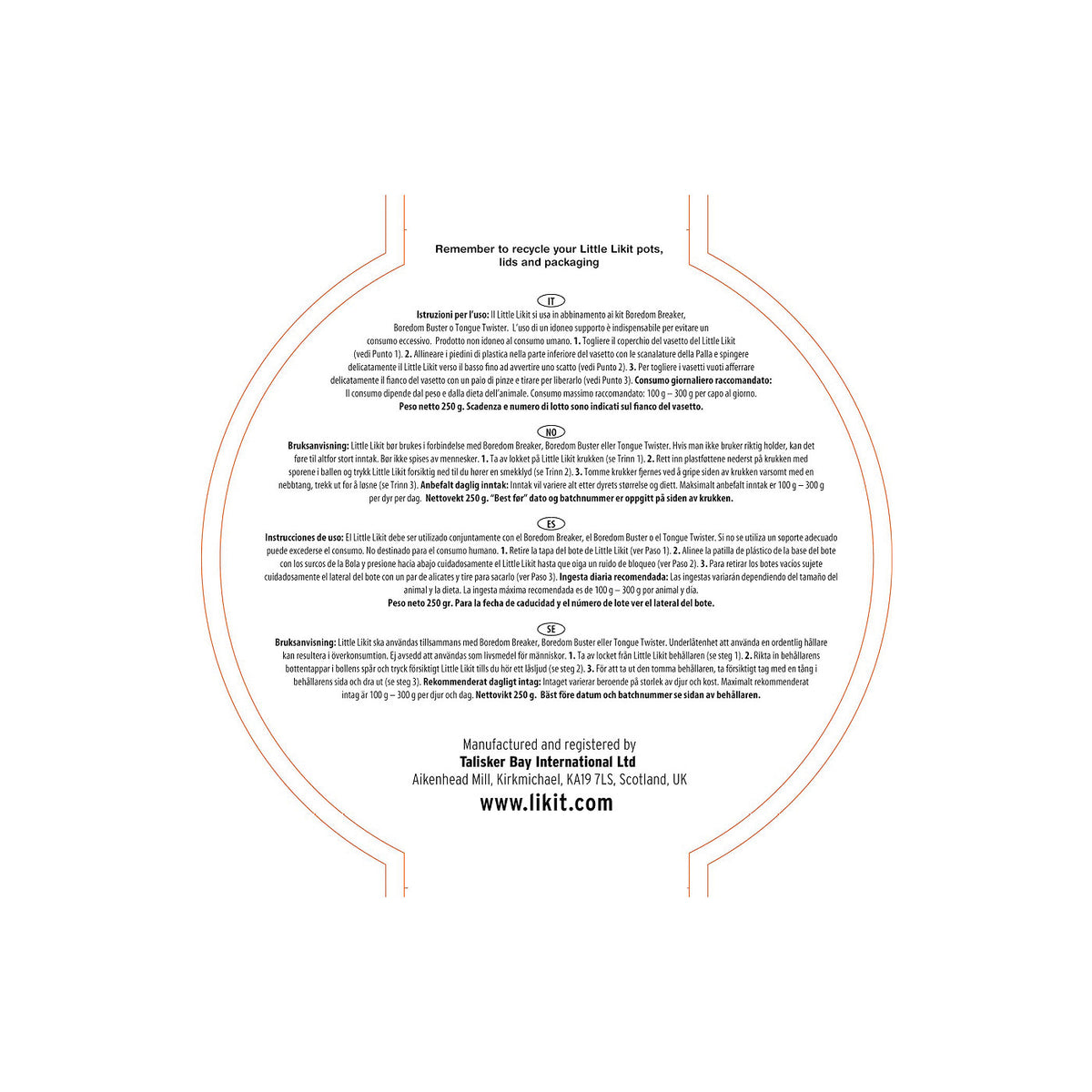 Lick stone Little Likit 250gr banana PU24