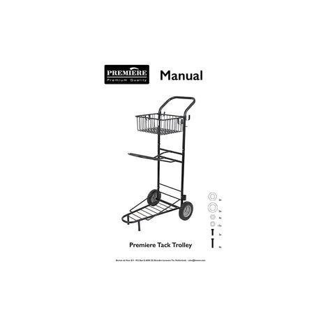 Tack trolley Premiere w/basket  and 1 saddle rack