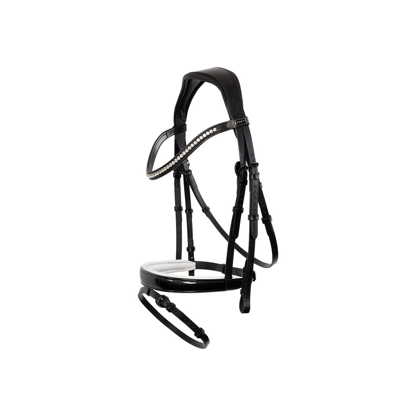 ANKY® Metallic Patent combined noseband bridle