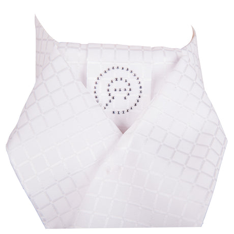 The Stock Tie Delux is not pre tied but has a loop hole to hold the stock. With a stock pin you can hold the knot for a classic look. The loop hole comes in White or contrasting Navy and has a rhinestone logo detail. Comes with a laundry bag.