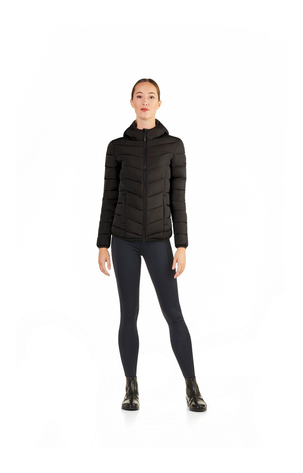 Short Padded Jacket Febe with Hood