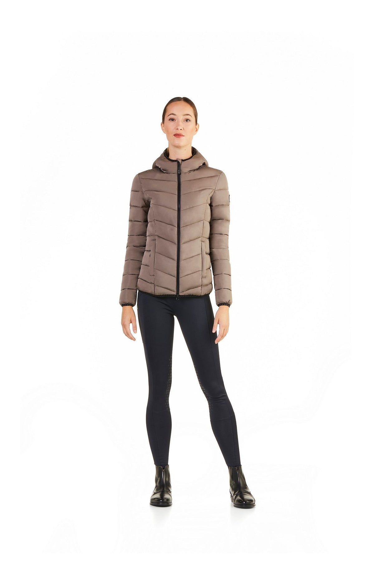 Short Padded Jacket Febe with Hood