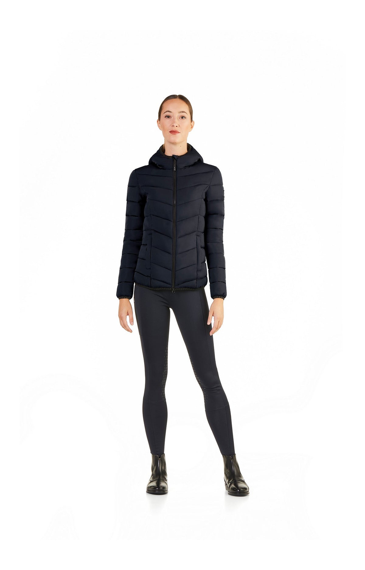 Short Padded Jacket Febe with Hood