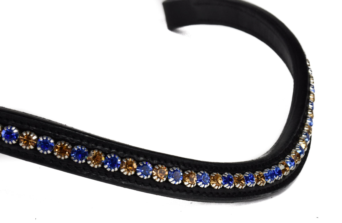 Bridle2Fit Browband BB 7 mm BL/G - black
