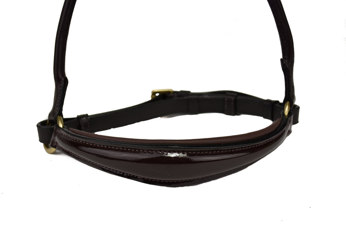 Bridle2Fit Drop Noseband - havanna patent