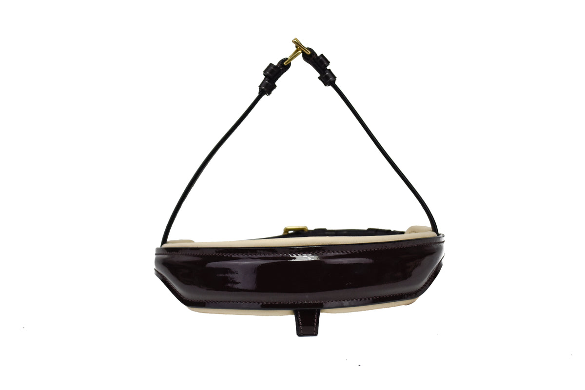 Bridle2Fit Noseband S1 - havanna patent/cream