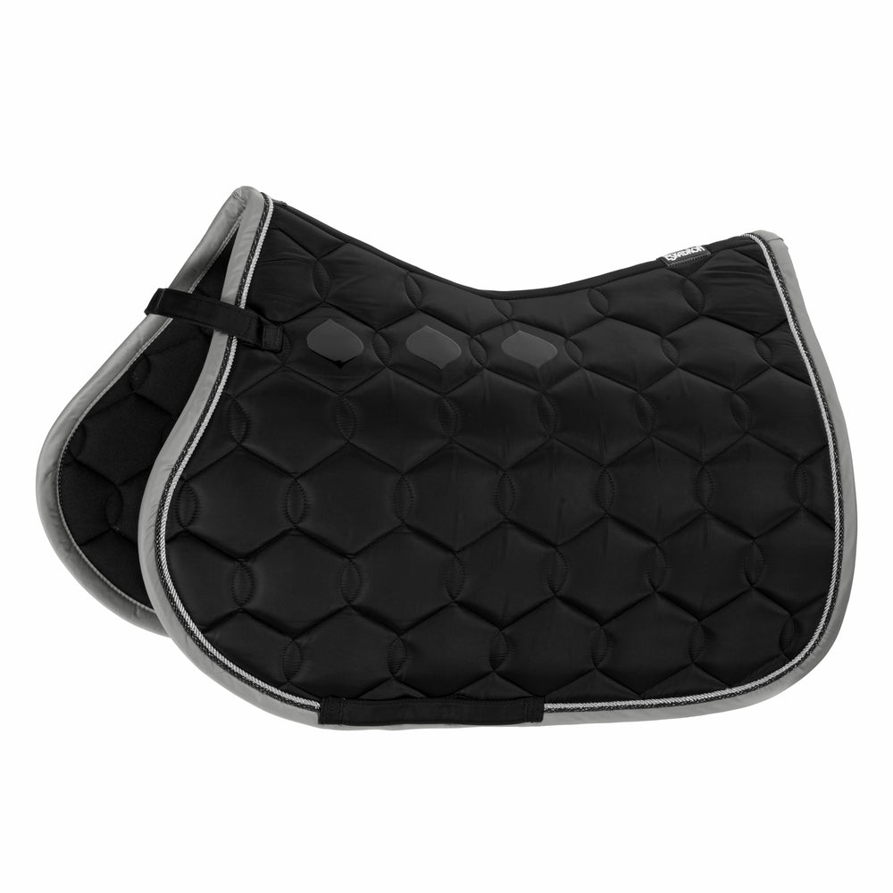 Eskadron Glossy Wave Contrast Zadeldek - black