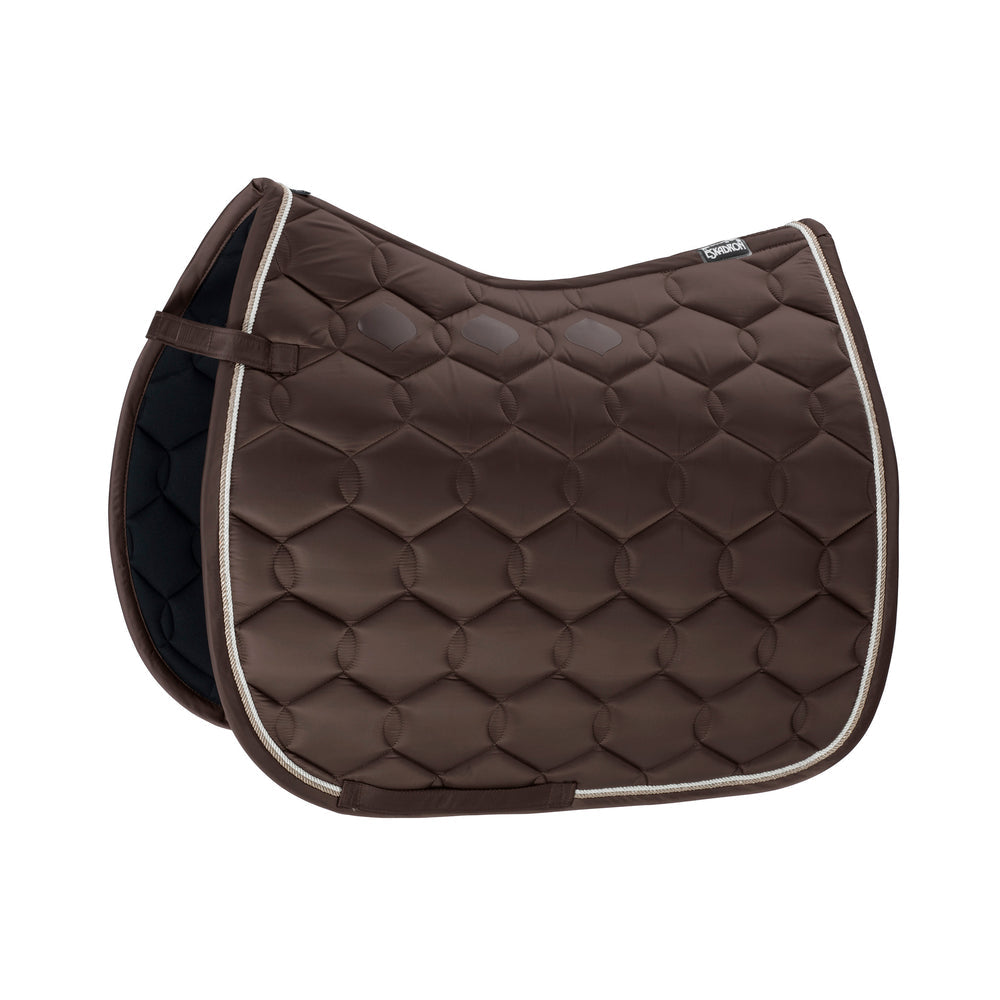 Eskadron Glossy Wave Contrast Zadeldek - darkbrown