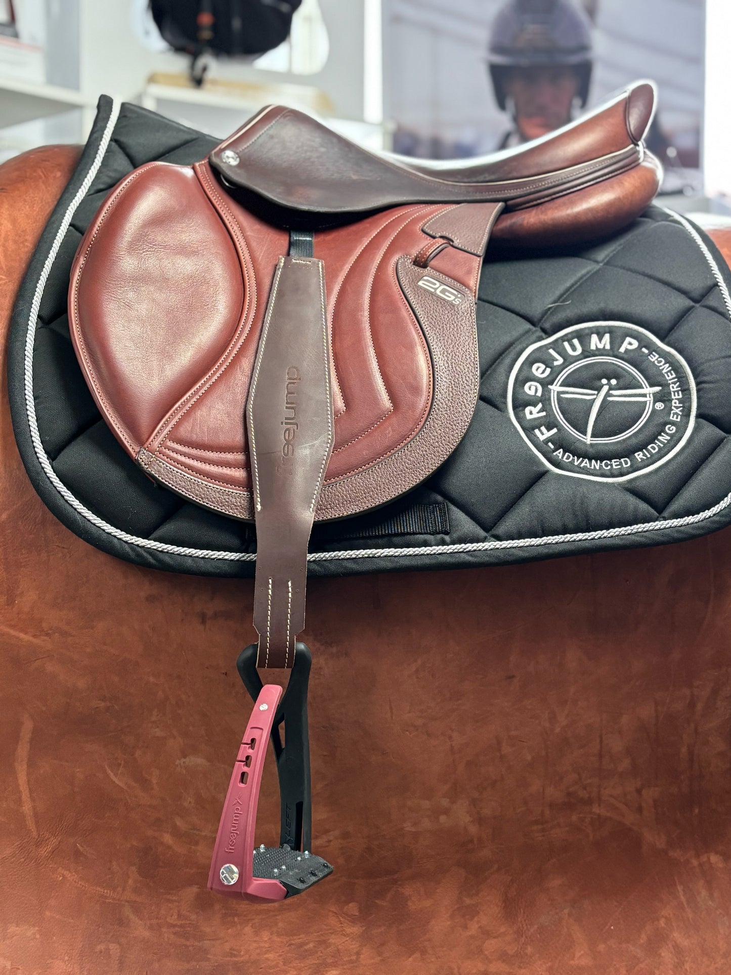 Freejump 4X6 leren Stijgbeugelriemen 28mm