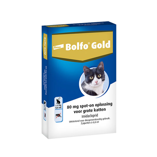 Bolfo Gold Kat 80 - > 4 kg - 2 pip - REG NL 10044