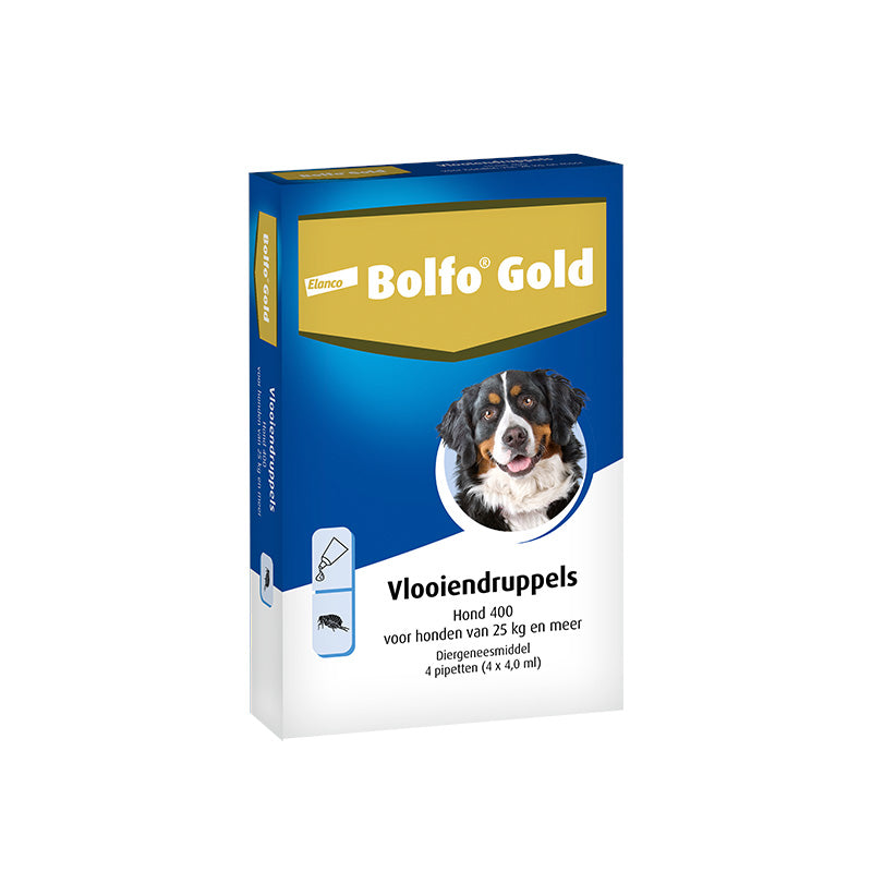Bolfo Gold Hond 400 - > 25 kg - 4 pip - REG NL 10048