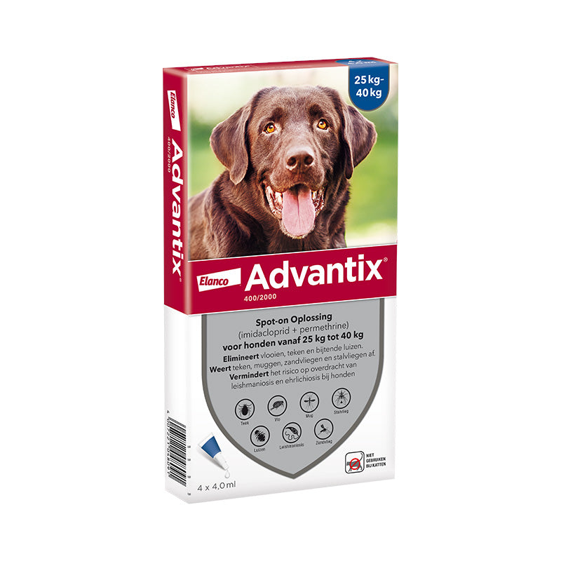 Advantix 400/2000 (L) HOND > 25 kg - 4 pip - REG NL 106419
