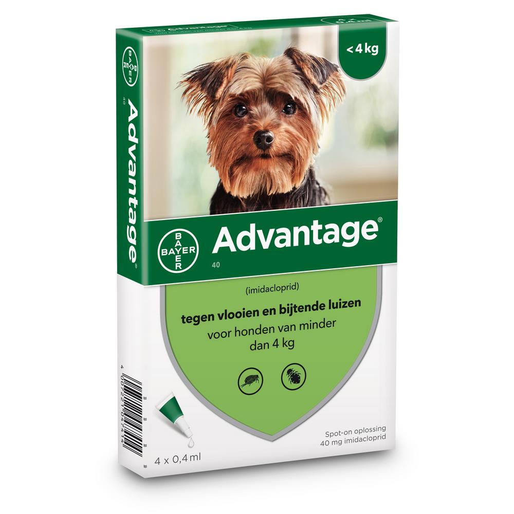 Advantage-40 (XS) HOND < 4 kg - 4 pip - REG NL 9211